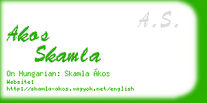 akos skamla business card